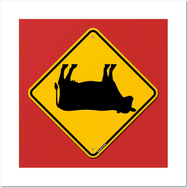 Yield to Cow Tipper Wall Art by wifecta